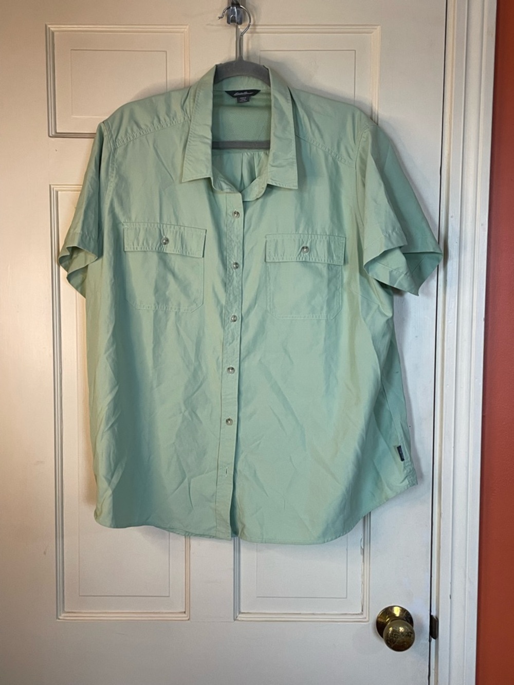 Eddie Bauer Womens XXL Blue Plaid/Green Adventurer Shirt Button Up Dry Lot Of 2 - Picture 11 of 15